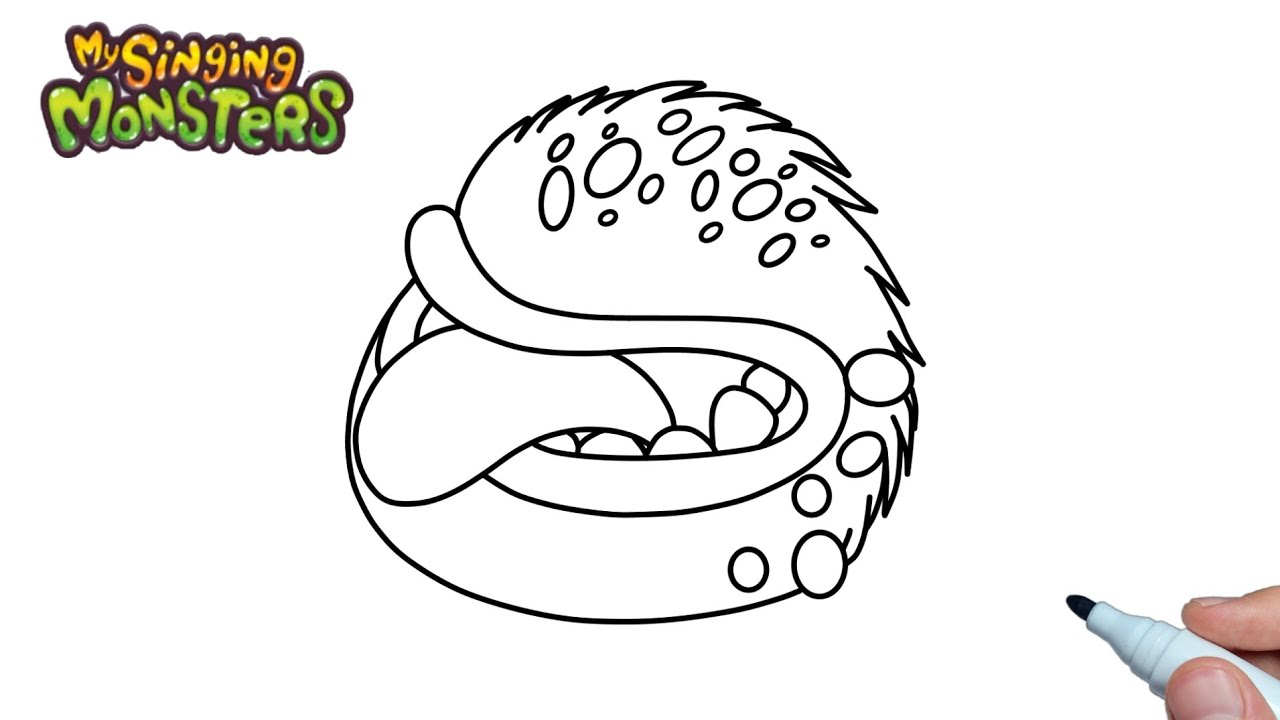 How to Draw Maw from My Singing Monsters, Step by Step, Video Game