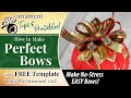 Make PERFECT Bows for Ornaments - Ribbon Template