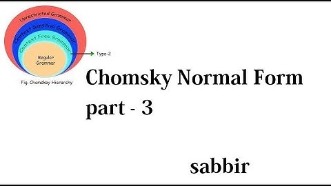 CFG to CNF (Chomsky Normal Form( CNF ) part-3 )