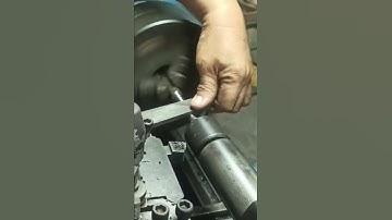 Filing. Lathe Machine Operation.