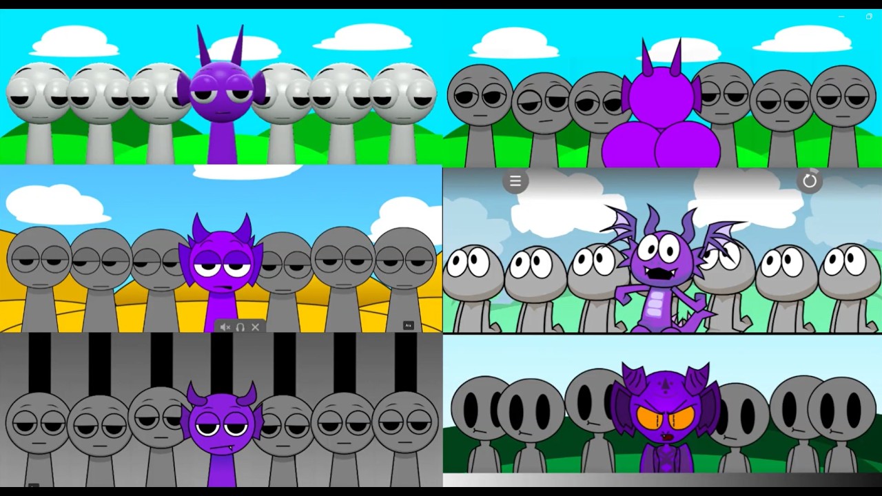 Sprunki Durple: Same Characters, Different Sounds スプランキー