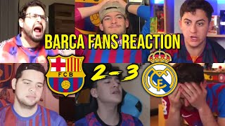 BARCA FANS REACTION TO BARCELONA 2 - 3 REAL MADRID (SUPERCOPA DE ESPAÑA SEMIFINAL) | FANS CHANNEL