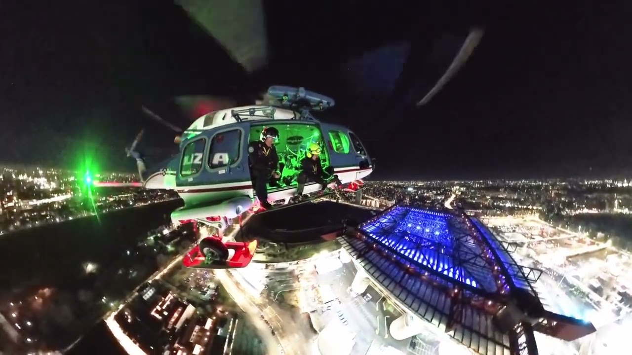 Olimpiadi Milano-Cortina, la cerimonia di inaugurazione vista dall'elicottero della polizia