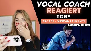 Vocal Coach reagiert - Duncan Laurence - Arcade (Toby) | The Voice Kids 2023