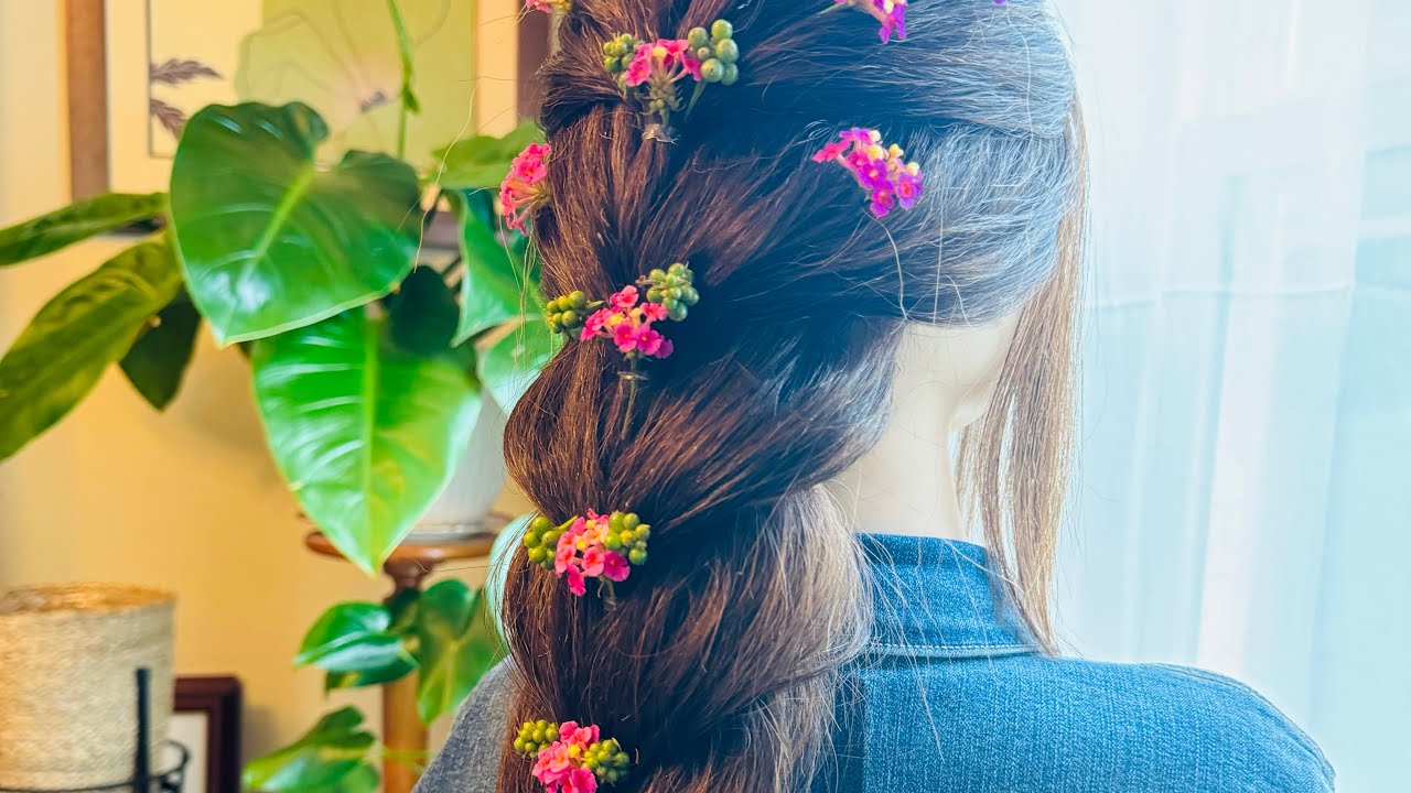 ASMR | HAIRSTYLING PERFECTIONIST - W/ FRESH FLOWERS ACCESSORIES ~ HAIR FIXING ~ FINISHING TOUCHES