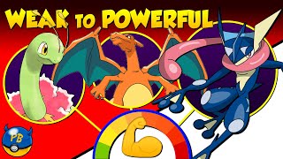 Pokemon Starter Final Evolutions: Weak to Powerful