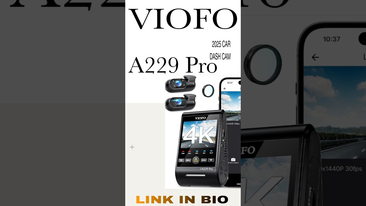 VIOFO A229 Pro 3CH 4K HDR Dash Cam – Ultimate Car Protection! 