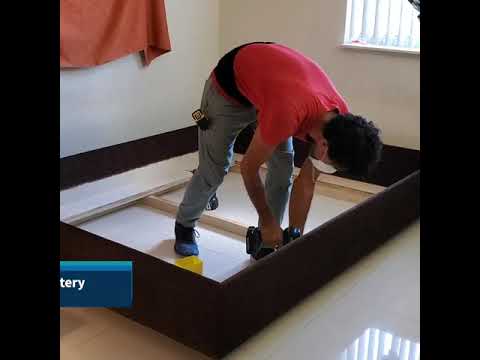 platform bed upholstery - YouTube