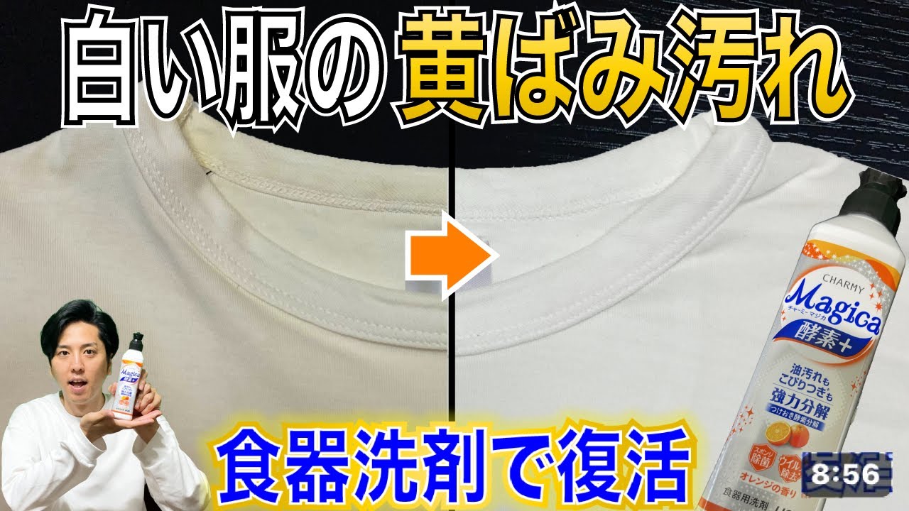 【新品に戻す】白い服の黄ばみ汚れの落とし方は食器洗剤が最強！〜役立つ雑学