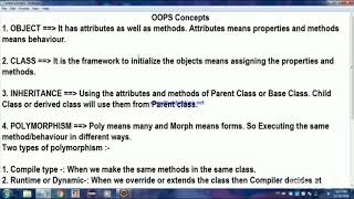Oops concepts in coreJava