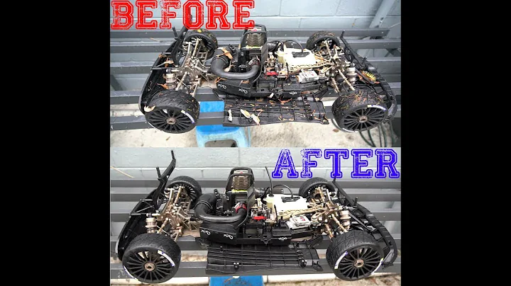 Cleaning 1/5 Scale RC CARS (after driving on a rai...