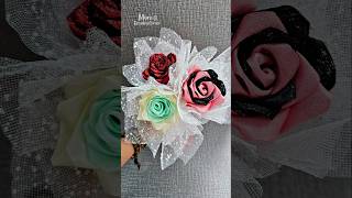 Diy Ribbon Rose With Tulle Wrap Easy Handmade Gift