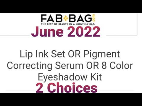 Fab Bag June 2022/ 2 choices