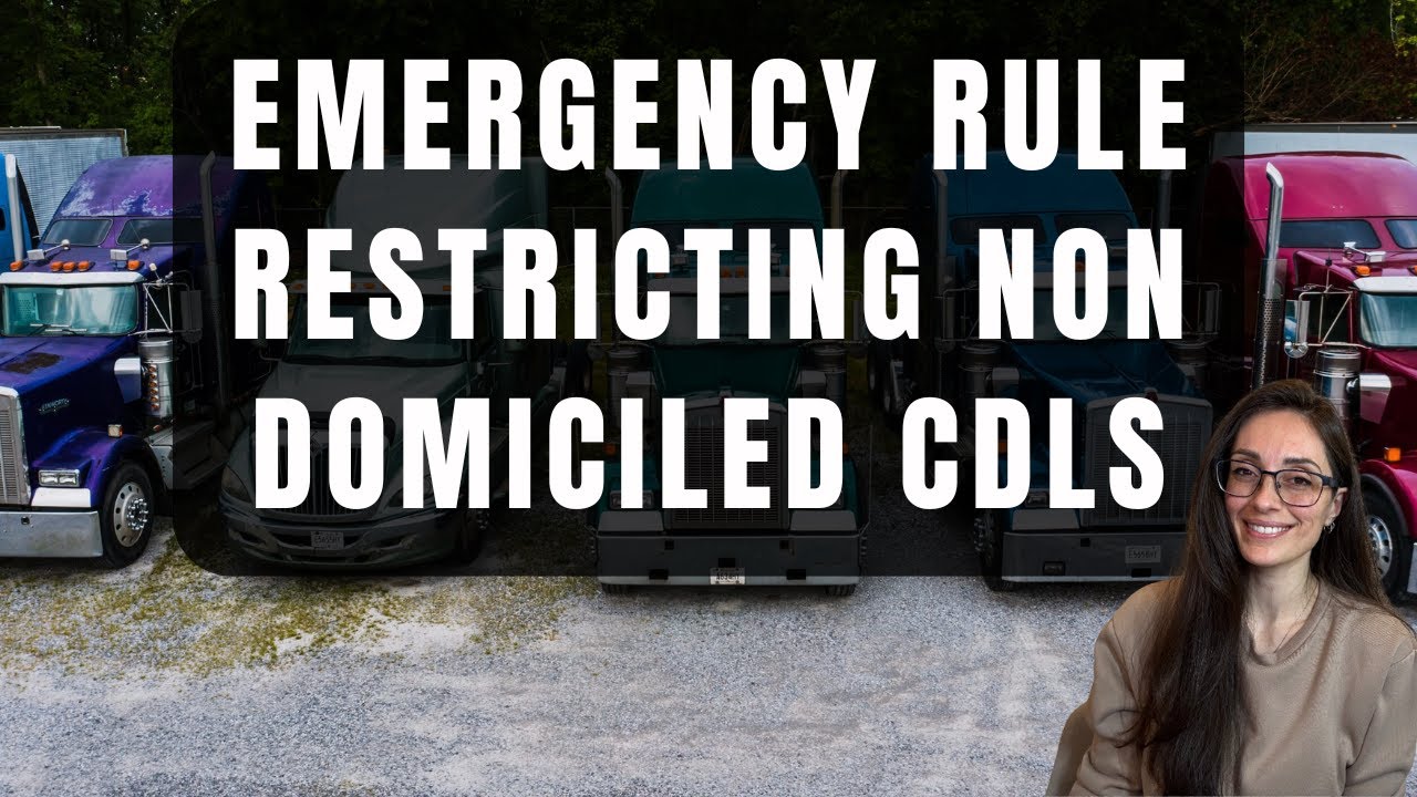 BREAKING NEWS!!!! EMERGENCY RULE RESTRICTING NON DOMICILED CDLS - YouTube
