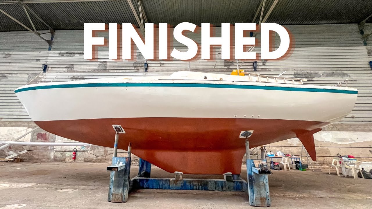 ⁣5 YEARS LATER… WE FINISHED OUR SAILBOAT HULL!