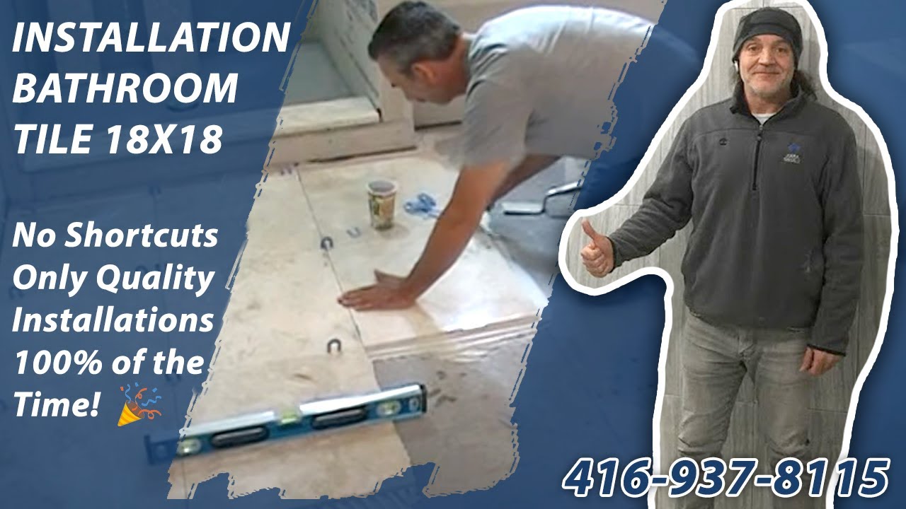 Bathroom Floor Tile Installation 18" X 18" Travertine Installation Tips ...