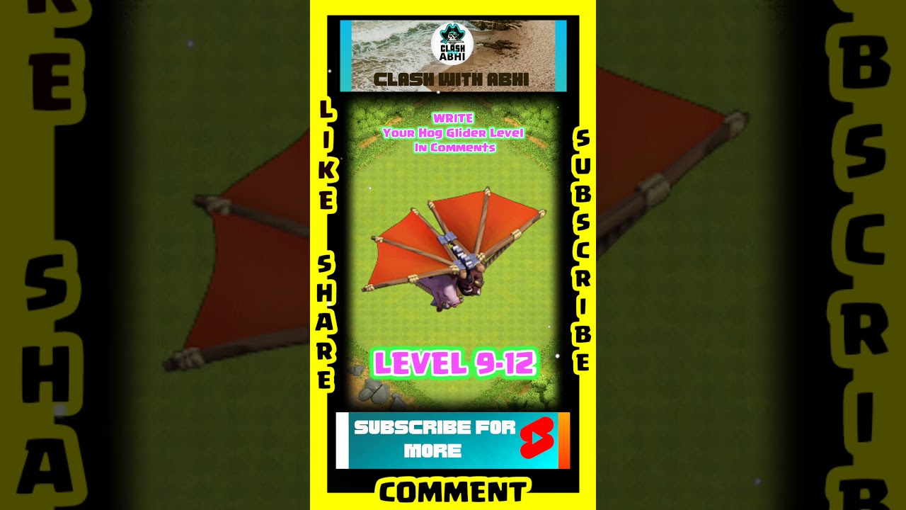 Hog Glider Level 1 To Max🔥| Hog Glider All Levels | Clash of Clans | 