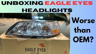Lincoln Town Car -  EAGLE EYES headlamps unboxing and review. OEM vs aftermarket