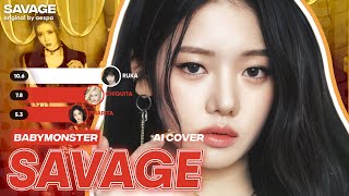 [AI COVER] How Would BABYMONSTER sing 'Savage' by AESPA | Line Distribution | Collab with @k4ydvn