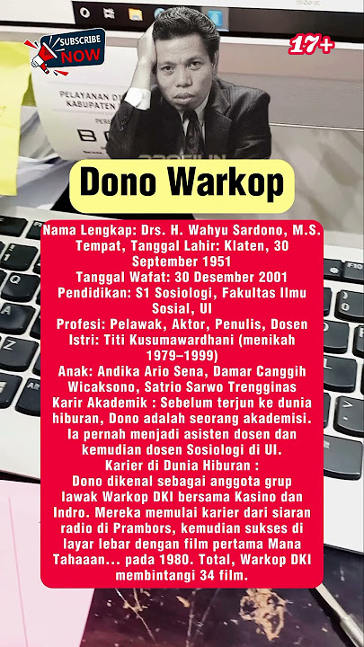 BIODATA DONO WARKOP #selebviral #infoseleb #keluargaartis #donowarkop