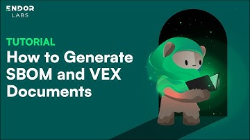 How to Generate SBOM and VEX
