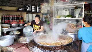 Большое количество! Самый популярный котел с говядиной в Бангкоке - Тайская уличная еда