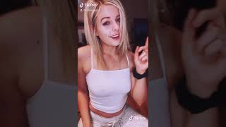 TikTok  ブラトップ、ノーブラで乳首ポチ