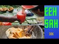 Cheese fry dumpling w Melon pineapple juice