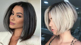 CORTES DE CABELLO MODERNOS 2023 MUJERES - PEINADOS CORTOS BOB En CAPAS - MODA PARA MUJERES TV