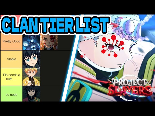 Project Slayers ULTIMATE Tier List  Breathing Styles, BDA & Clan.. Which  One is The Best? 