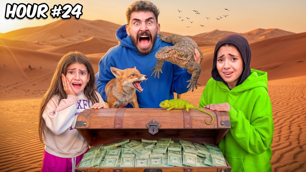 أخر من يرفع  يده يربح 100,000$ 🤑 | حيوانات متوحشه هاجمتنا 😱 رحنا فيها 😭!