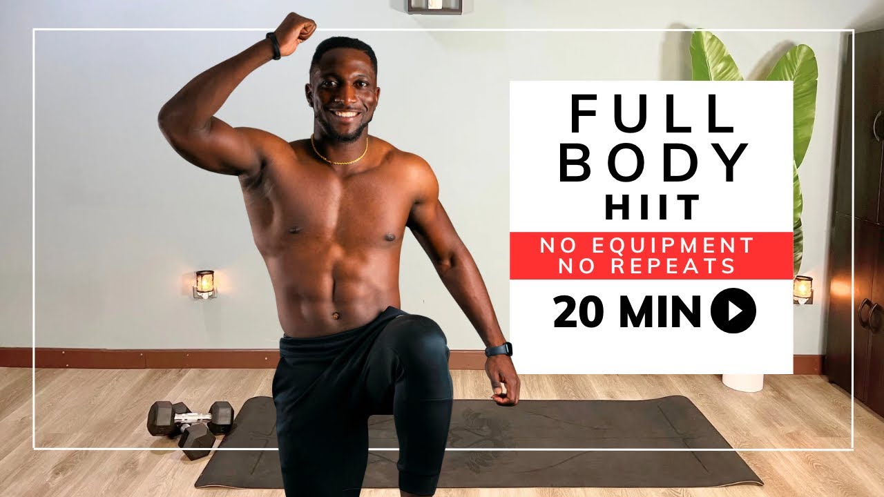 20 Min Full Body HIIT Workout / No Equipment, No Repeats | Day 188 ...