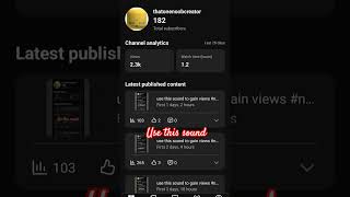 use this sound to gain views #newtrend #viralnow