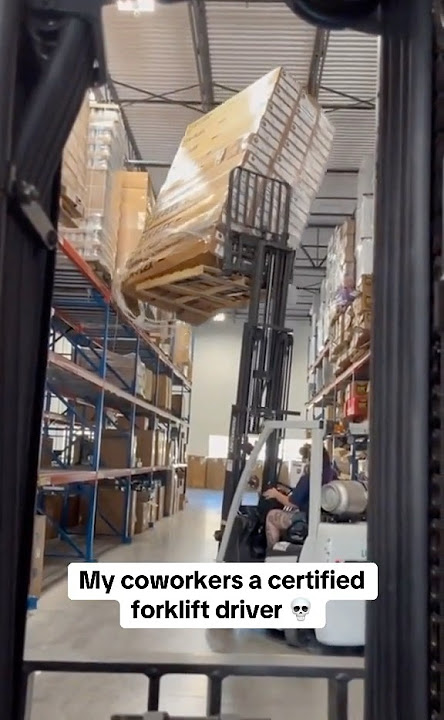 Is this DISASTER the FORKLIFT Operators Fault? #forklift #warehouse #worklife