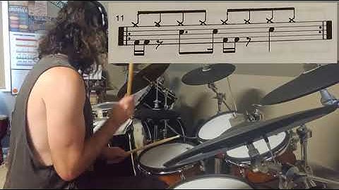 Tutorial series 4: 8th note with 16th note bass/snare drum grooves. Video: dotted note groove 11