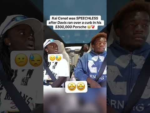 Kai Cenat Left Speechless After Davis Hits A Curb In His 300K Porsche 