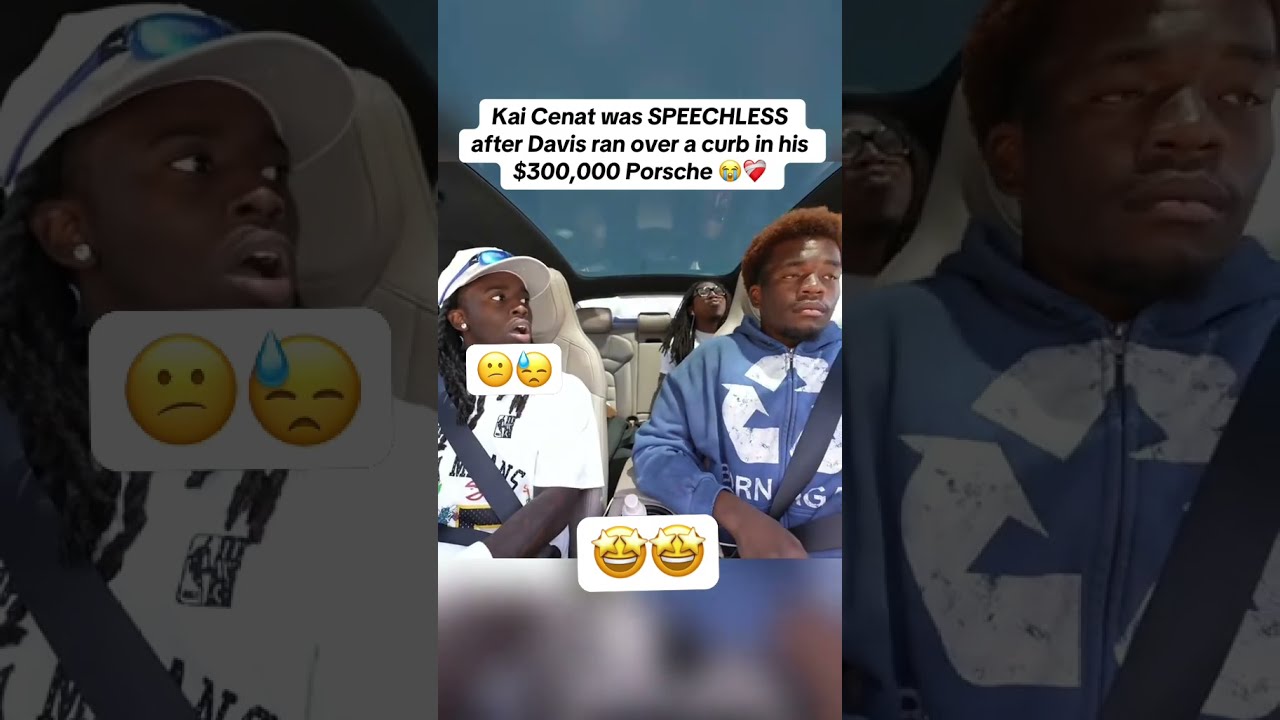 Kai Cenat Left Speechless After Davis Hits A Curb In His 300K Porsche 