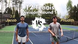 T2 Tennis Men's Single 3.0 Full Match | Division Round 1 | Tennis Battle vs Jacob