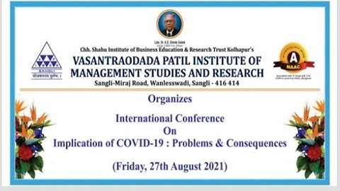 International Conference | VPIMSR, Sangli | 27th Aug 2021
