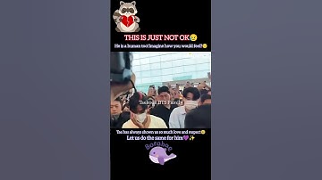 Tae was mobbed at the airport today🥺 - 04/07/2025 | Hope he is ok💜✨ #taehyung #btsv #tae