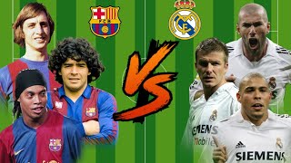 Maradona-Ronaldinho-Cruyff vs Ronaldo-Zidane-Beckham💪(MCR vs ZBR)