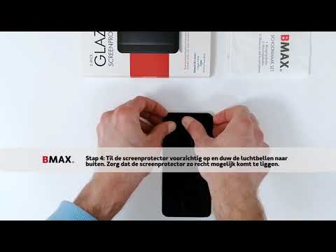 Luchtbellen wegdrukken onder een full cover glazen screenprotector van BMAX