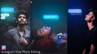 I Miss You Photo Editing Tutorial | Instagram Trending Photo Editing screenshot 1