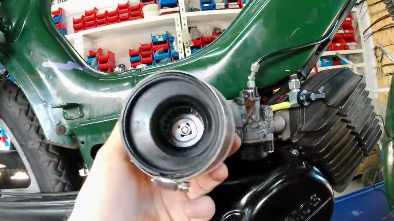 Tomos A35- razlika med športnim in serijskim filtrom(#frcomoto )