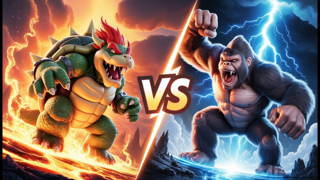Bowser versus King Kong: Primal Powerhouse Brawl for the Ages