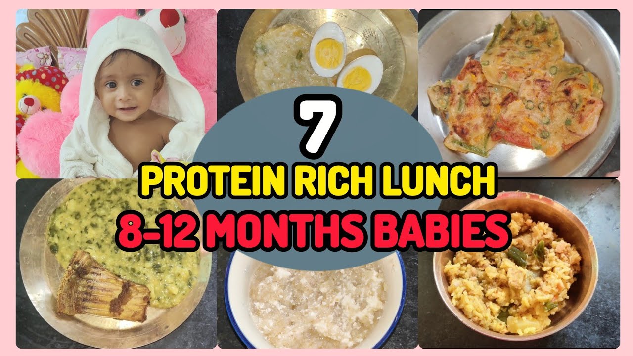 7 Protein Rich Lunch Recipes For 8-12 Months Babies||#lunchrecipes #babyfood 