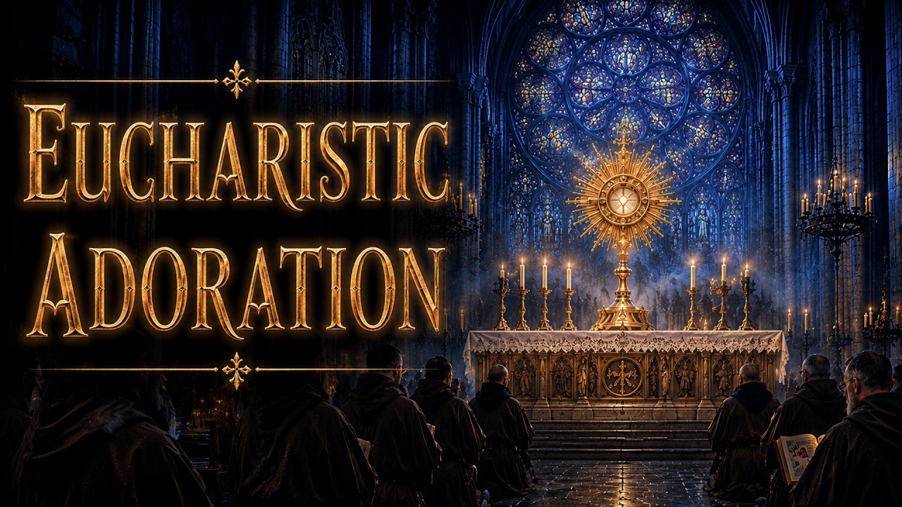 Gregorian Chants | Midnight Eucharistic Adoration in a Medieval Cathedral