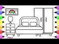 How to Draw Bedroom |  Coloring Book