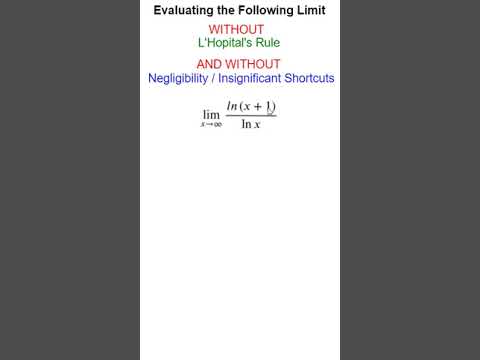 Limit of ln(x+1)/ln(x)