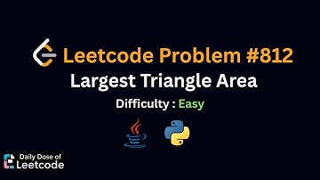 LeetCode Daily 812 | Largest Triangle Area | Easy